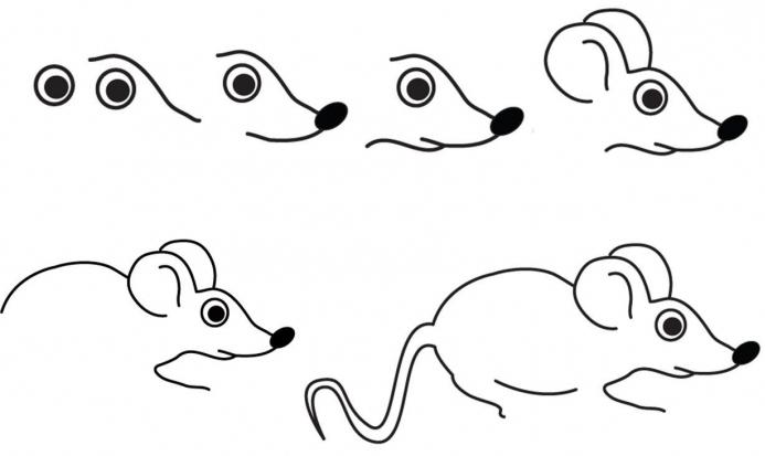 איך לצייר עכבר